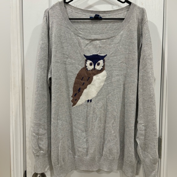 Lightweight gray owl Sweater - Picture 1 of 2